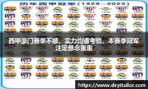 西甲豪门赛季不顺，实力均遭考验，本赛季冠军注定悬念重重